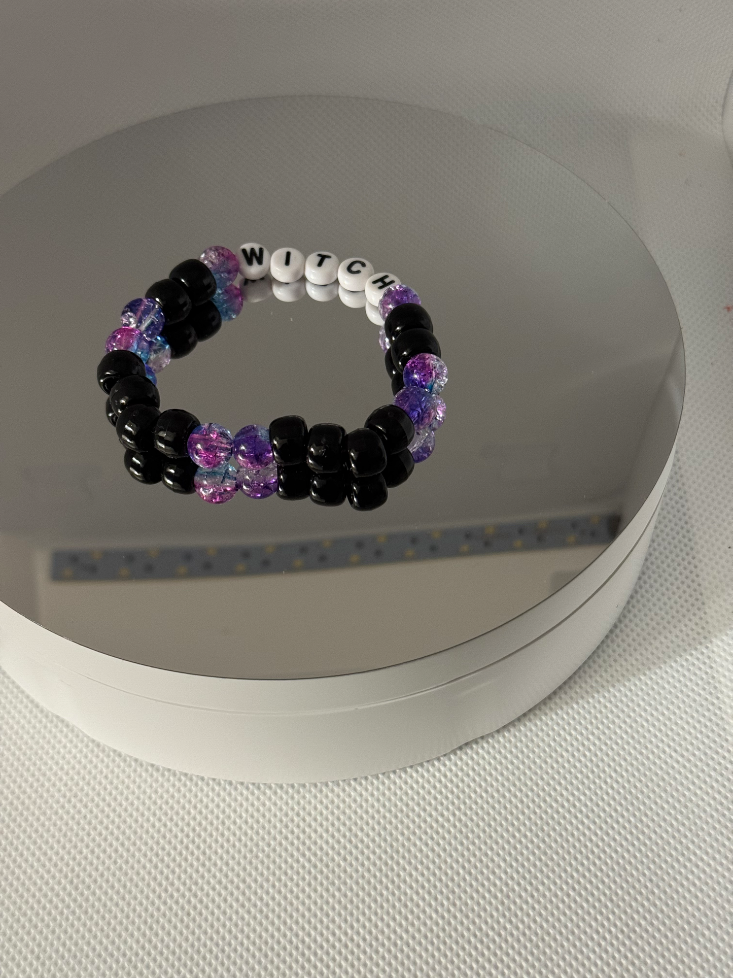 Halloween Beaded Bracelet – “WITCH” Word Design | Red Pineapple DIY Collection