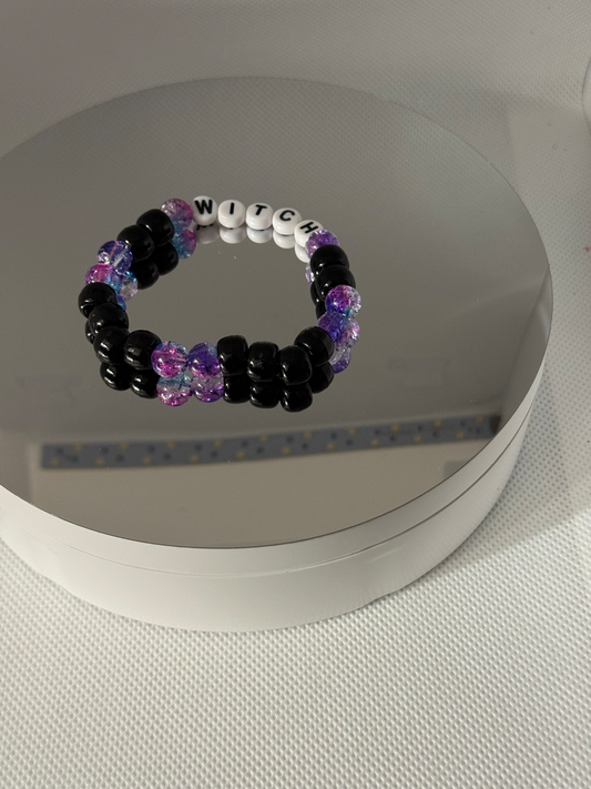 Halloween Beaded Bracelet – “WITCH” Word Design | Red Pineapple DIY Collection