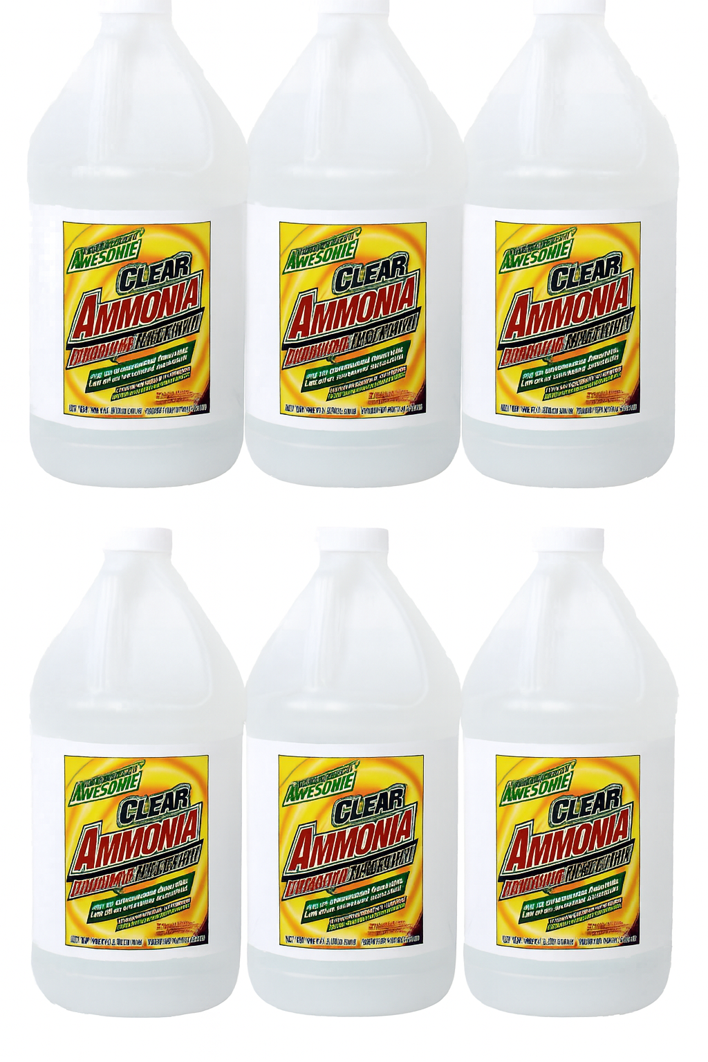 Clear Ammonia - 6 Pack (64 oz each)