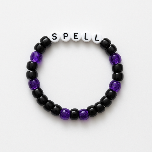 Halloween Beaded Bracelet – “SPELL” Word Design | Red Pineapple DIY Collection