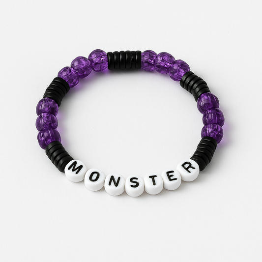 Halloween Beaded Bracelet – “MONSTER” Word Design | Red Pineapple DIY Collection