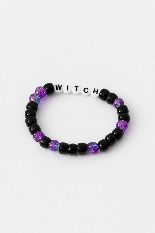 Halloween Beaded Bracelet – “WITCH” Word Design | Red Pineapple DIY Collection