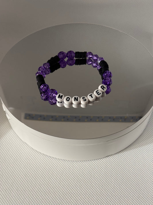 Halloween Beaded Bracelet – “MONSTER” Word Design | Red Pineapple DIY Collection