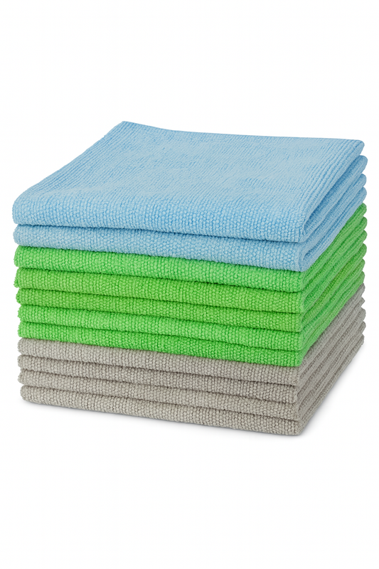 Microfiber Cleaning Cloths – Pack of 12 (16x16 in)
